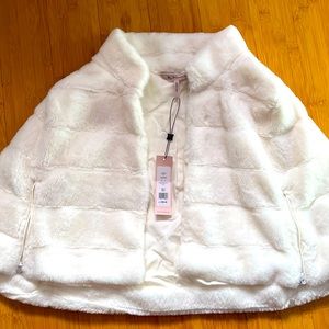 Faux fur shawl by BCBG